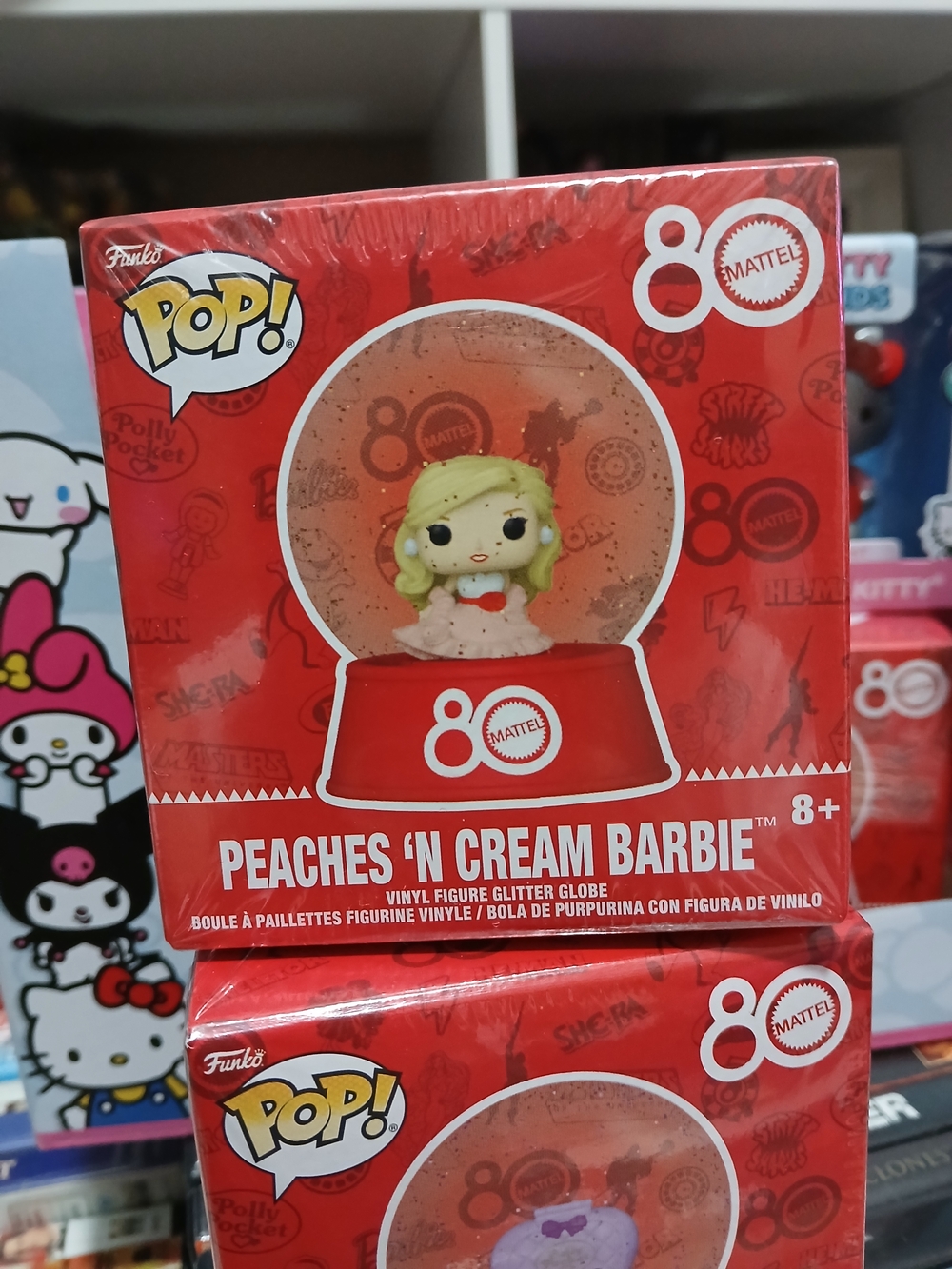 Barbie Peaches 'N Cream Barbie Funko Pop Glitter Globe - Red, White, Blonde